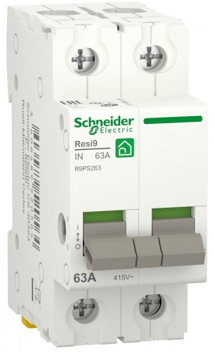 Выключатель нагрузки (мини-рубильник) Schneider Electric Resy9 2п 63А тип AC картинка